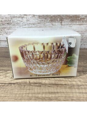 Fifth Avenue Crystal 6" Fairmont Bowl Crystal Glass Made In Japan Original Box